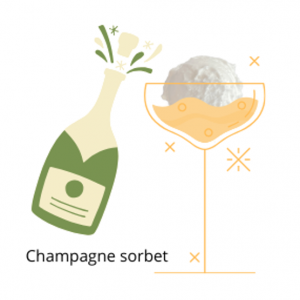 Champagne sorbet, 1000 ml
